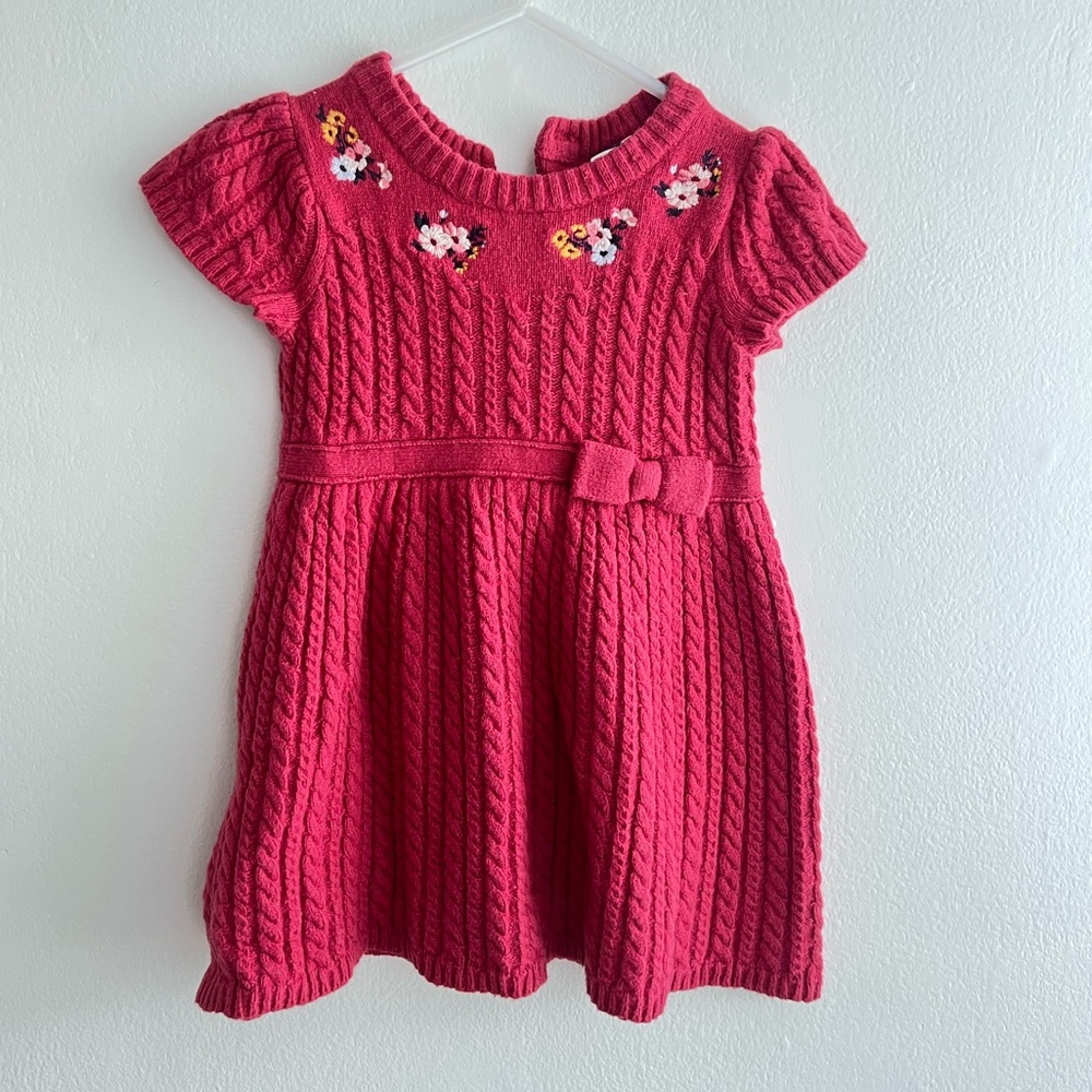 Janie and Jack Embroidered Wool Blend Sweater Dress 3t